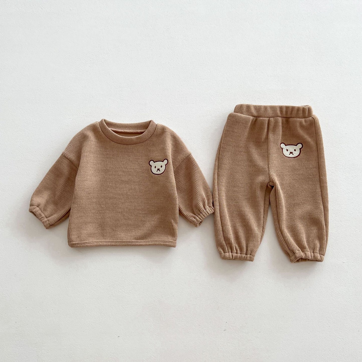 Infant Baby Bear Head Long-sleeved Combo Pants In Sets-1