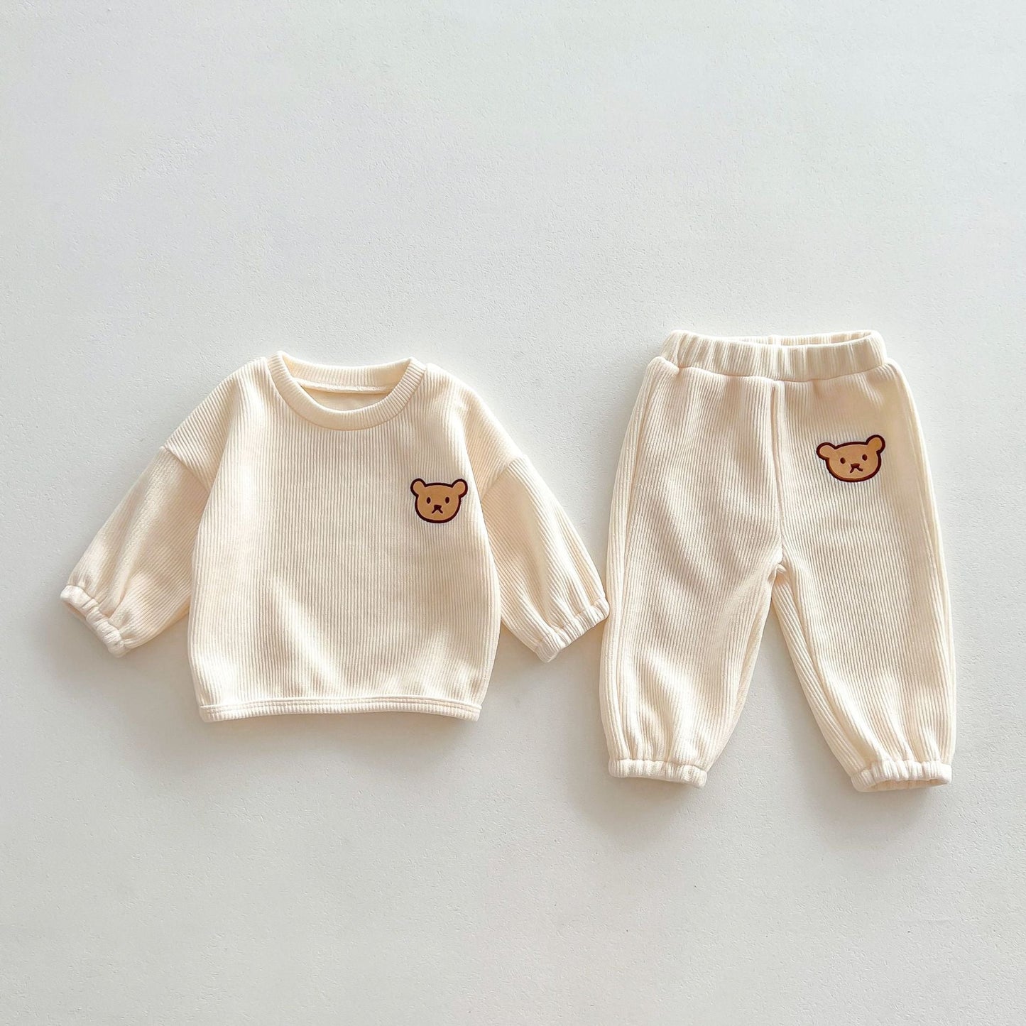 Infant Baby Bear Head Long-sleeved Combo Pants In Sets-2