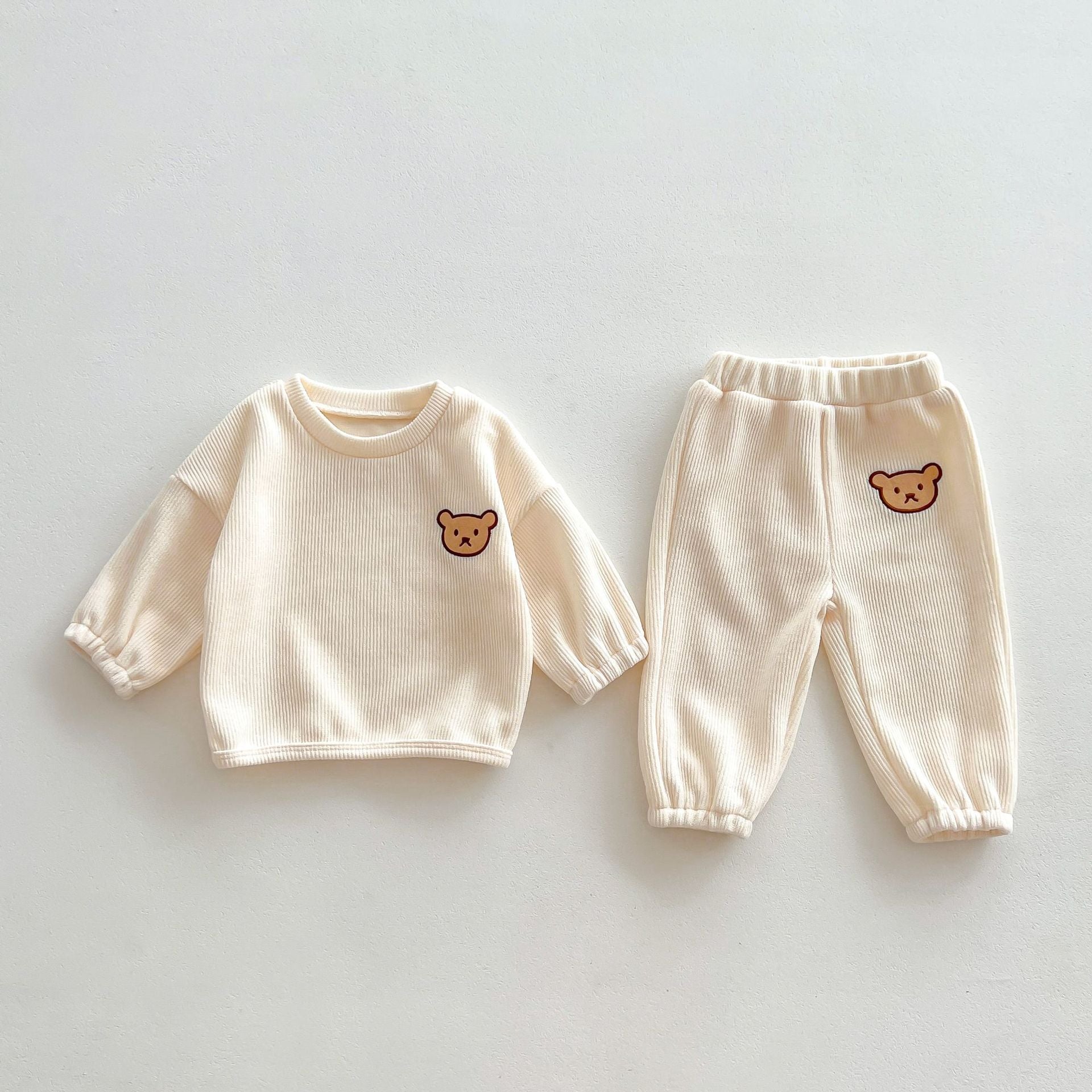 Infant Baby Bear Head Long-sleeved Combo Pants In Sets-2