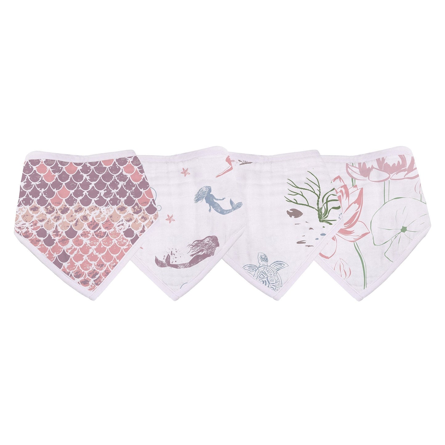 Under The Sea Bamboo Bandana Bib 4PK-1