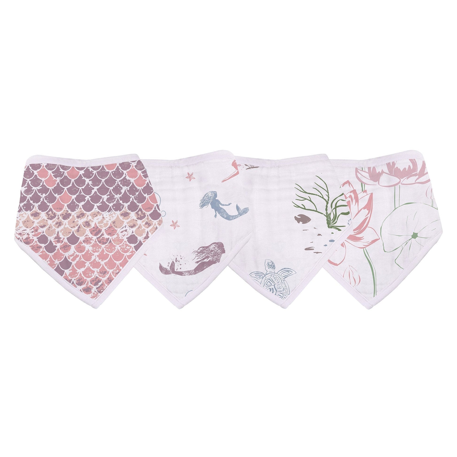 Under The Sea Bamboo Bandana Bib 4PK-1